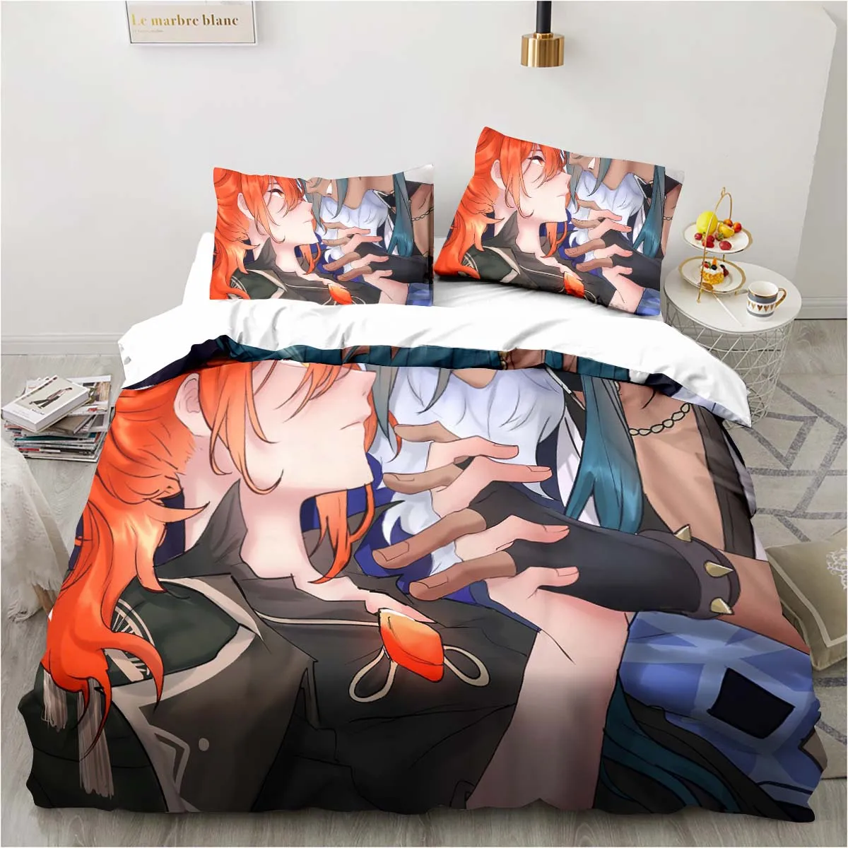 Linen Duvet Cover - 만화 애니메이션 Genshin Impact 게임 침구