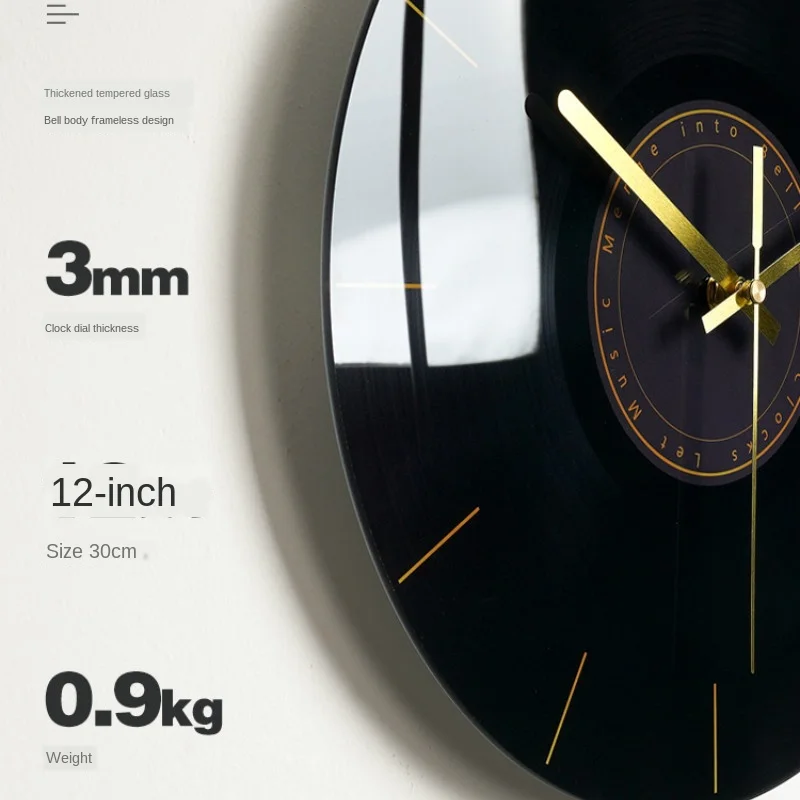 럭셔리 침묵 벽시계 거실 유리 시계 벽 홈 장식 크리  - Luxury Lifestyle Watches 리뷰 및 가격