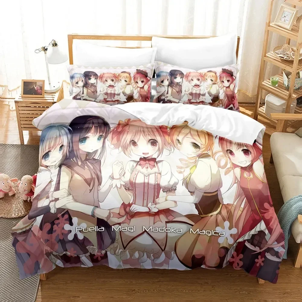 패션 탑 3D 마법소녀 마도카 마기카 침구 세트 이불  - Linen Duvet Cover 리뷰 및 가격