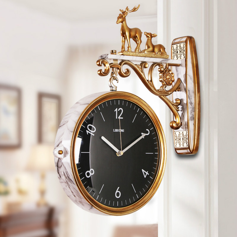 양면 럭셔리 벽시계 거실 장식 유럽 스타일의 현대 디자 - Luxury Lifestyle Watches 리뷰 및 가격